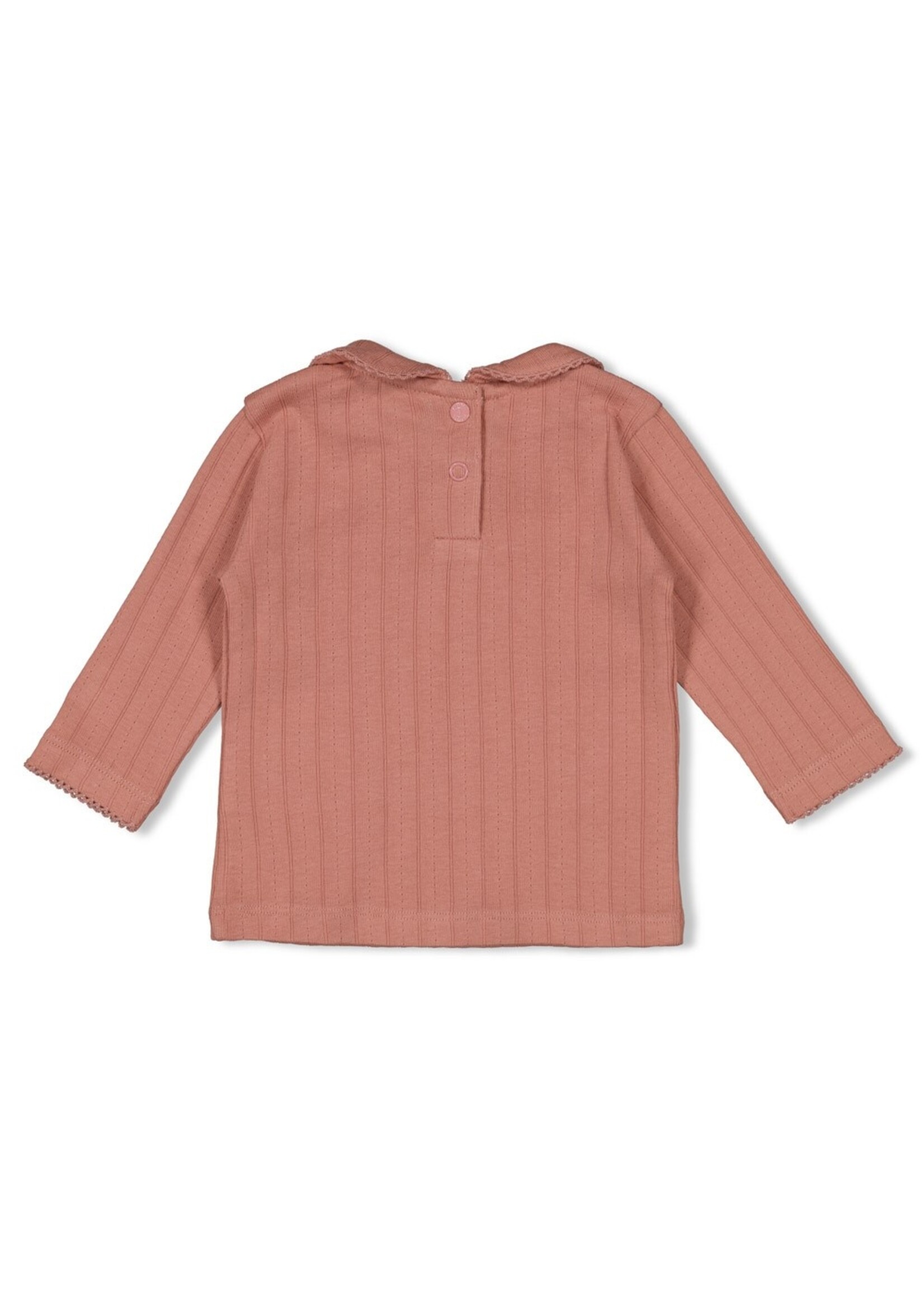 Feetje Longsleeve Pointelle Rib - Woodland Bloom Mauve