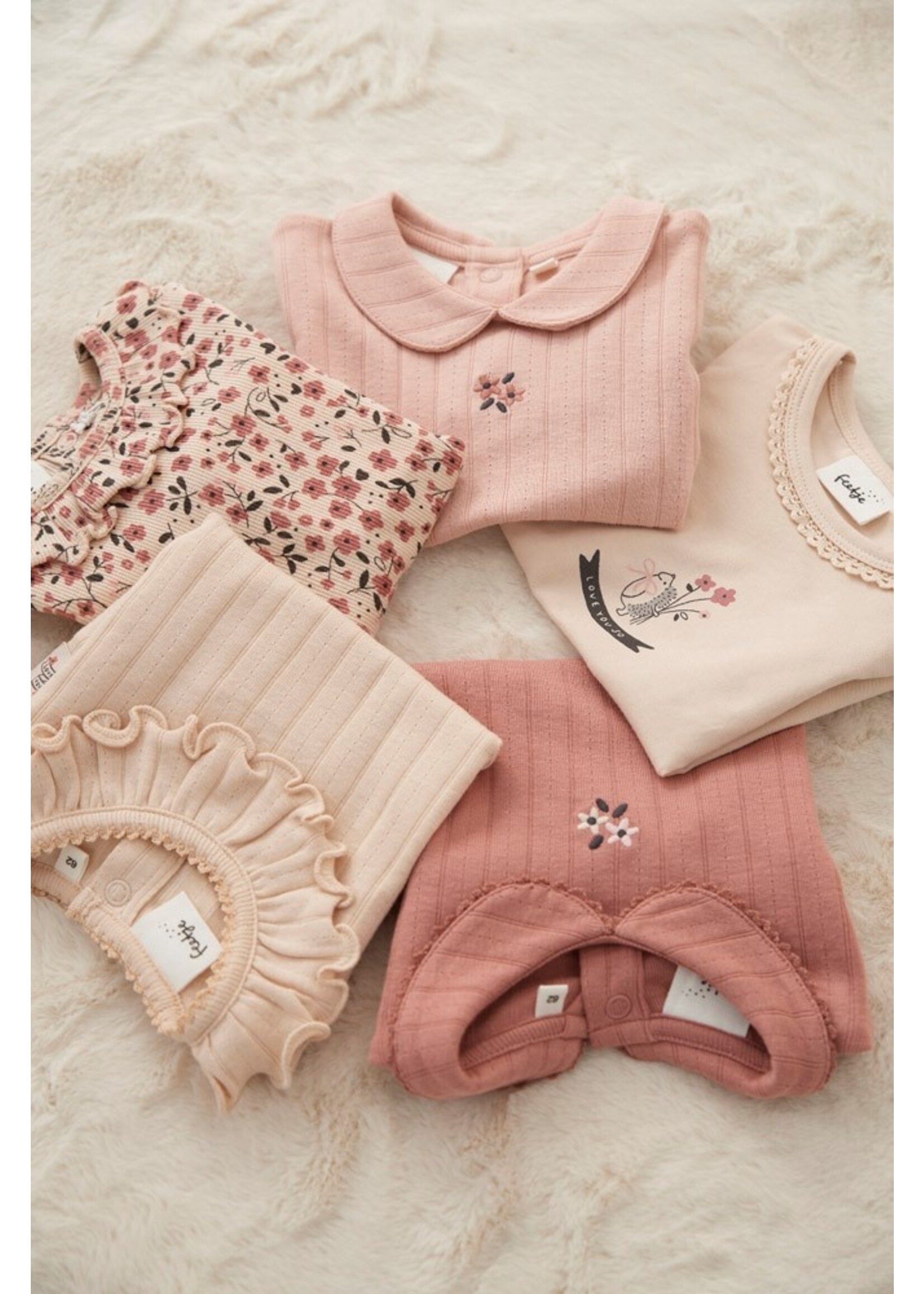 Feetje Longsleeve Pointelle Rib - Woodland Bloom