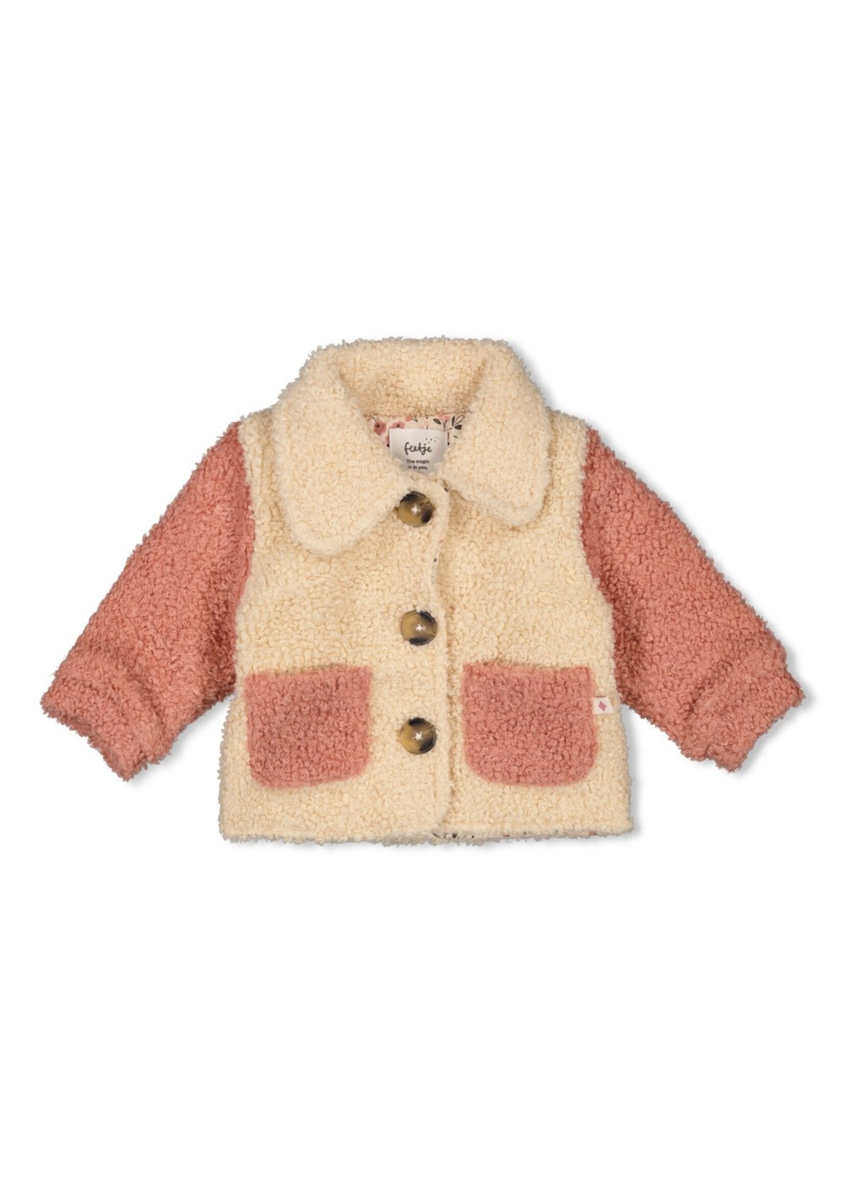 Feetje Bouclé Jasje - Woodland Bloom Offwhite