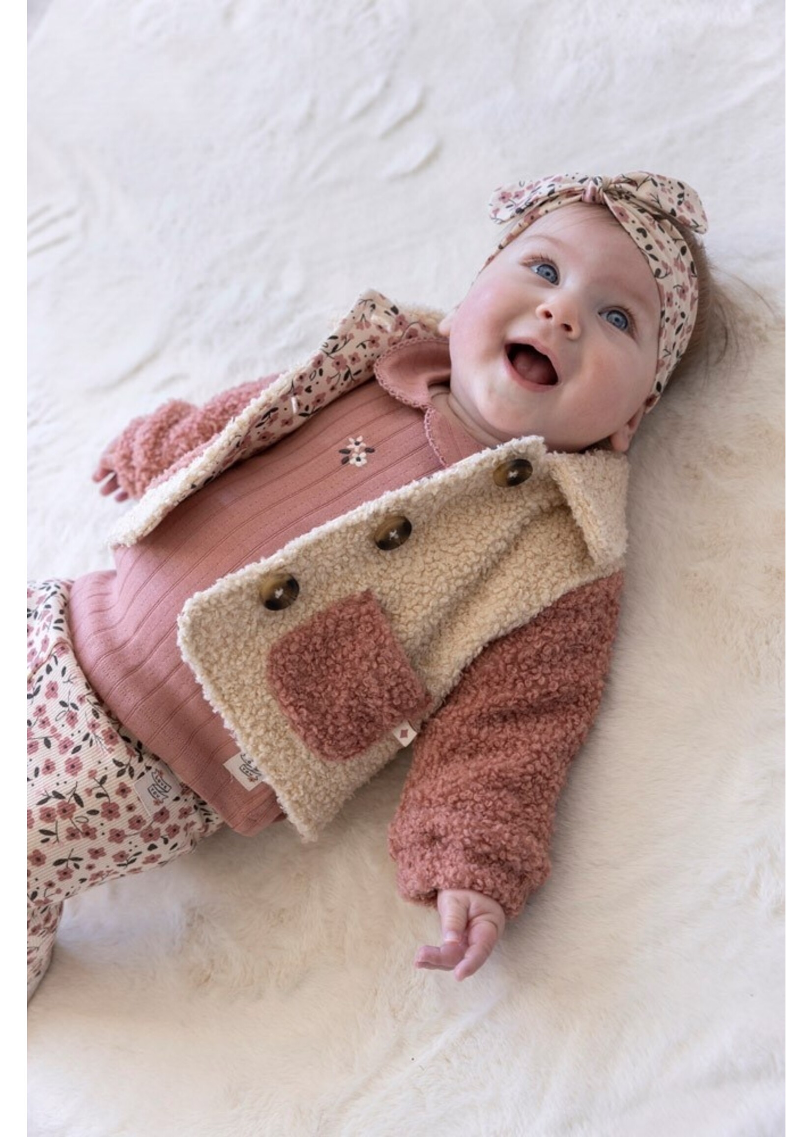 Feetje Bouclé Jasje - Woodland Bloom Offwhite