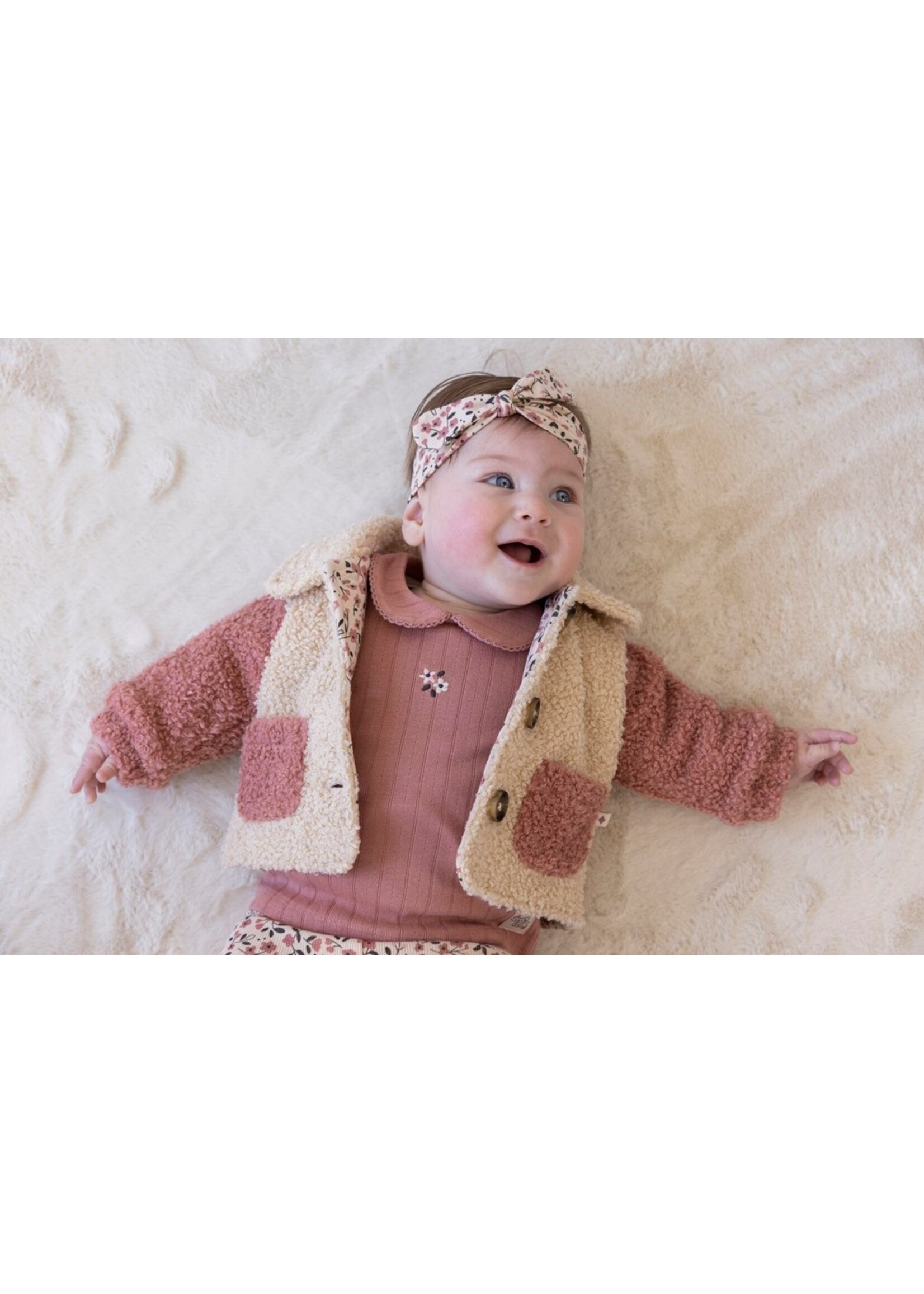 Feetje Bouclé Jasje - Woodland Bloom Offwhite