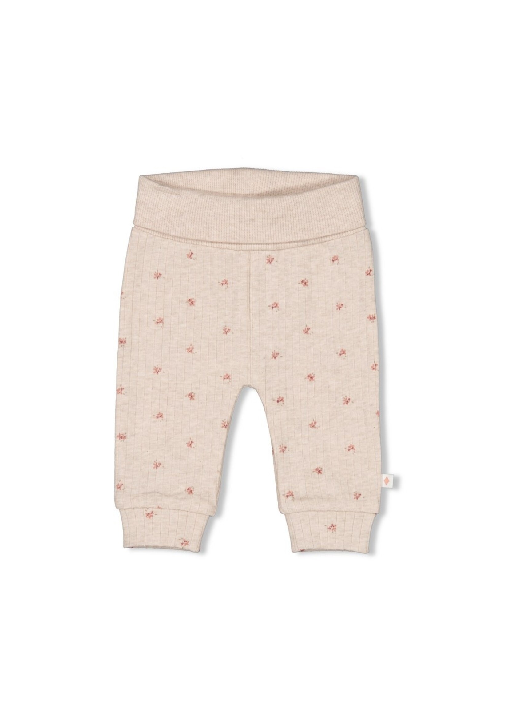 Feetje Broek Rib AOP - Morning Sun Taupe Melange