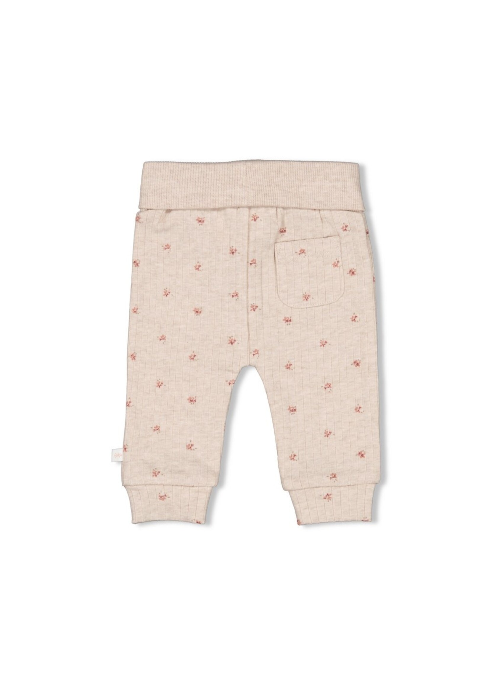 Feetje Broek Rib AOP - Morning Sun Taupe Melange