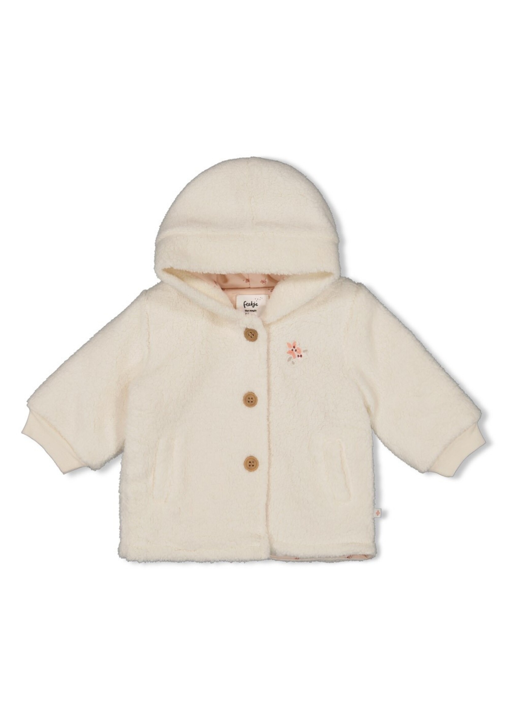 Feetje Teddy Jasje Met Capuchon - Morning Sun Offwhite
