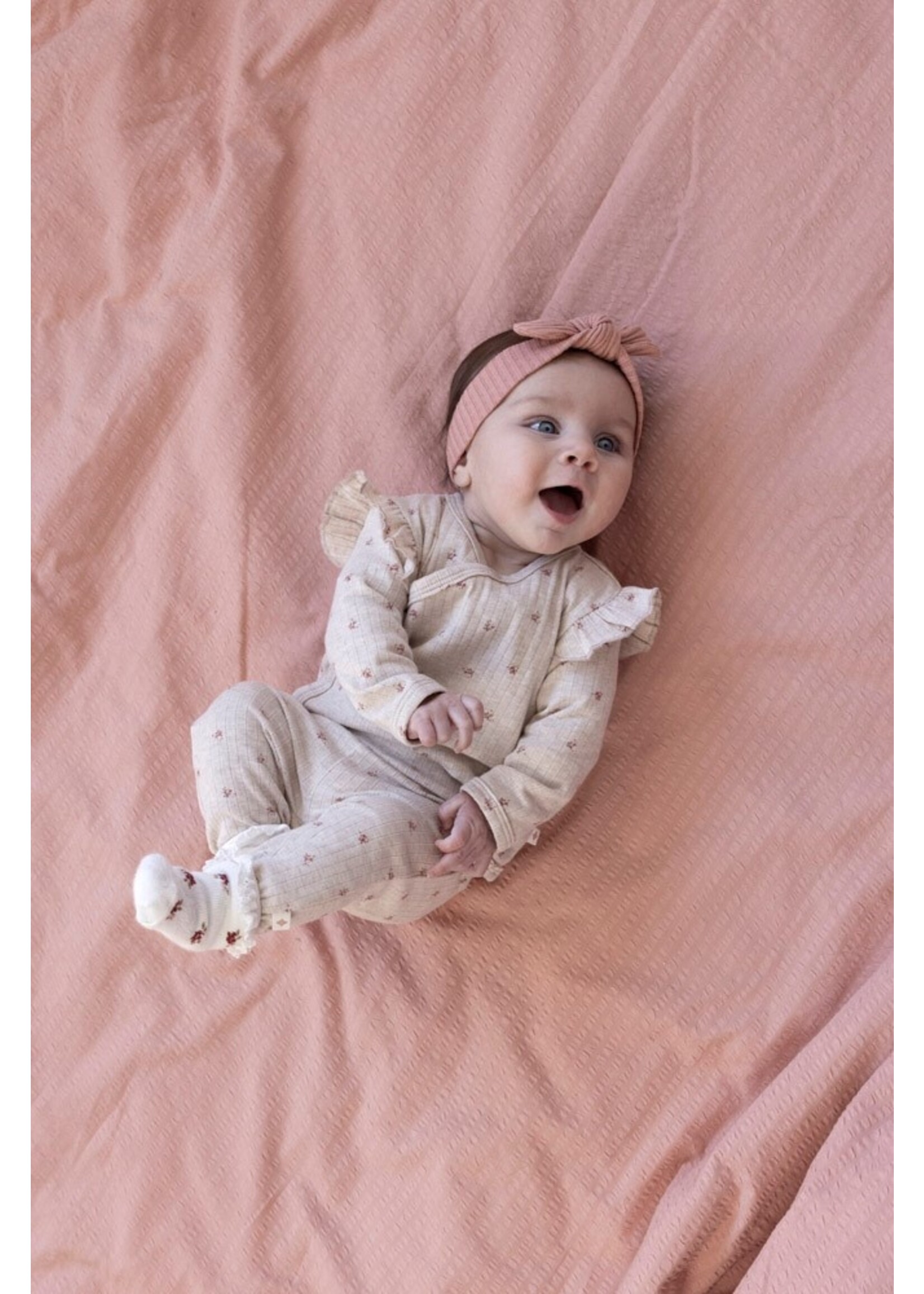 Feetje Overslagshirt Rib AOP - Morning Sun Taupe Melange