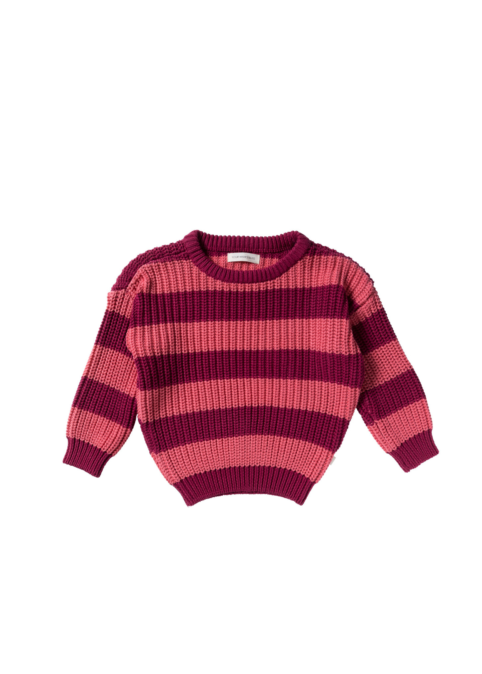 Your Wishes Stripe Knit - Chunky Sweater Desert Rose