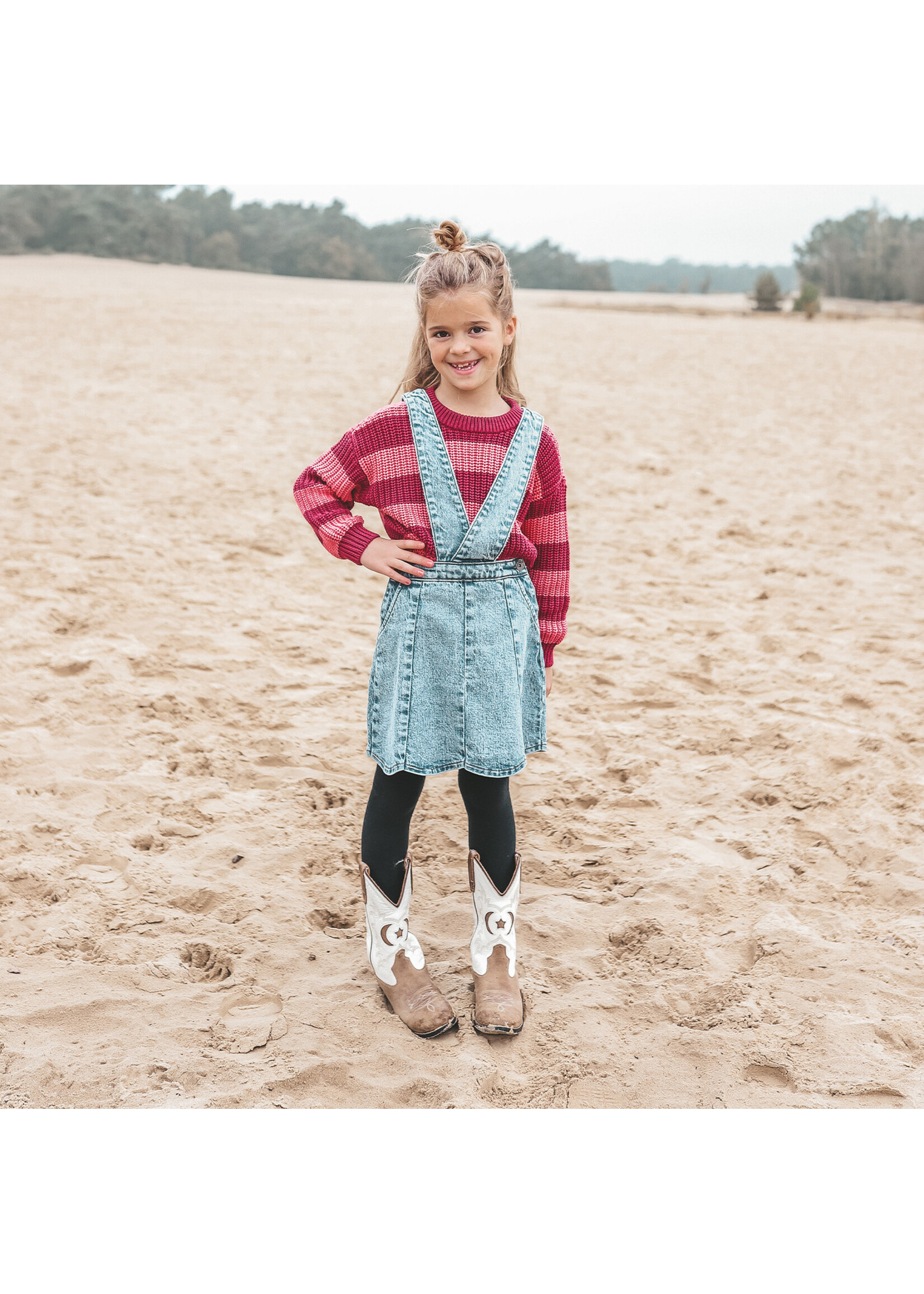 Your Wishes Stripe Knit - Chunky Sweater Desert Rose