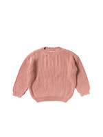 Your Wishes Knit - Chunky Scallop Sweater Rose Dawn
