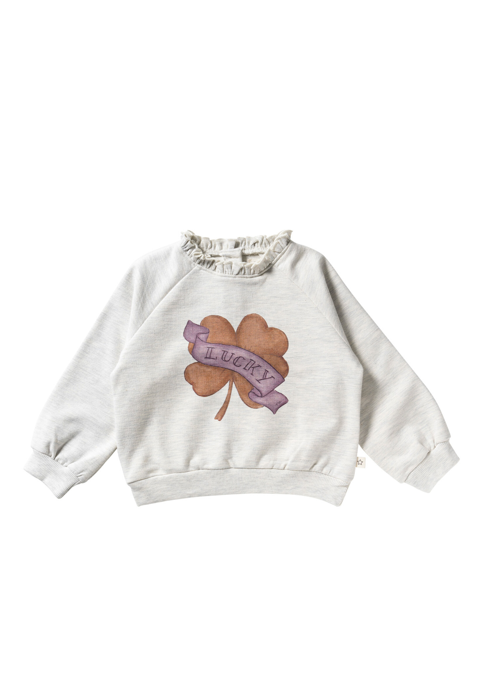 Your Wishes Melange - Ruffle Sweater Birch