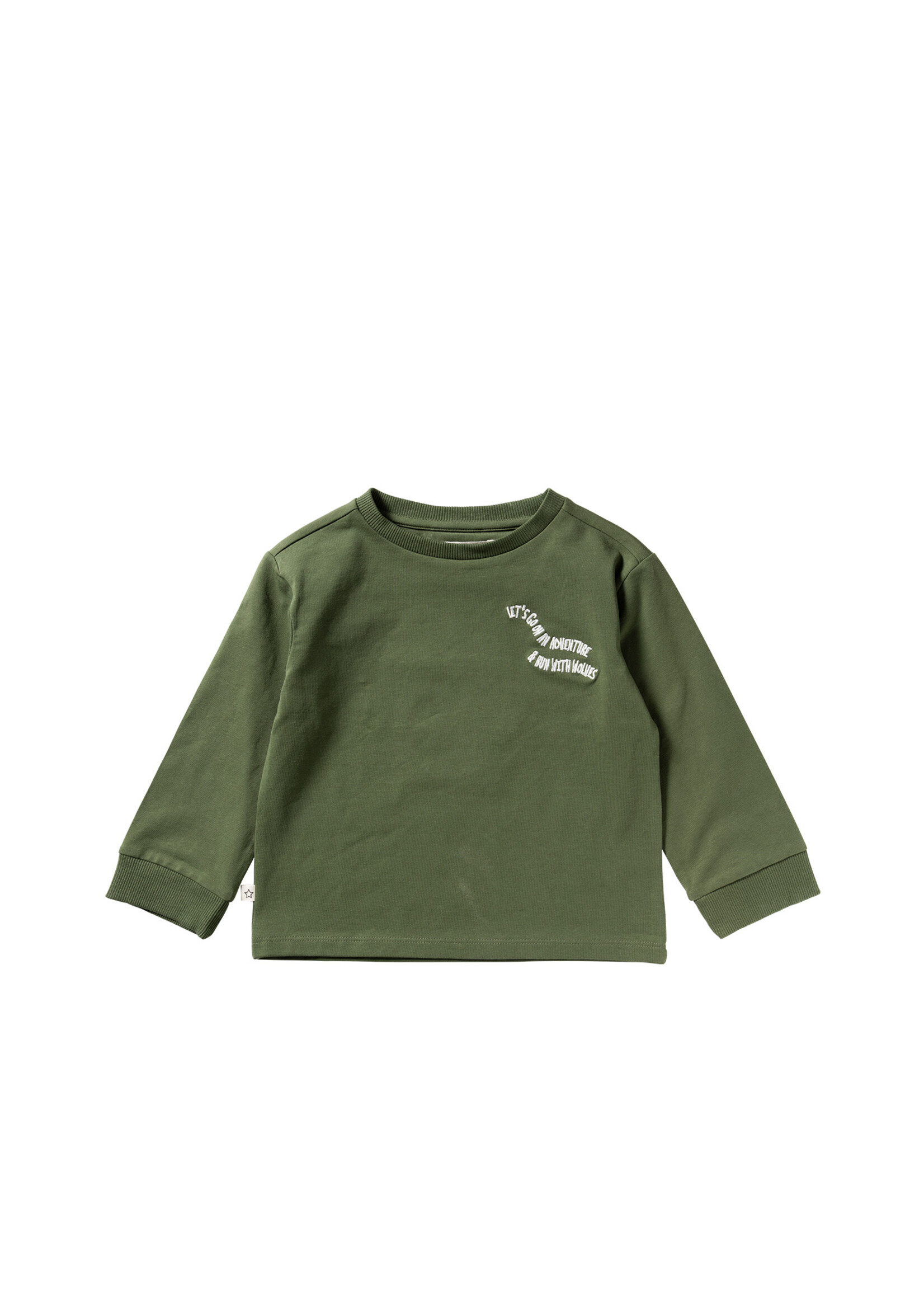 Your Wishes How You Doin’ - Oversized Cuffed Longsleeve Bronze Green