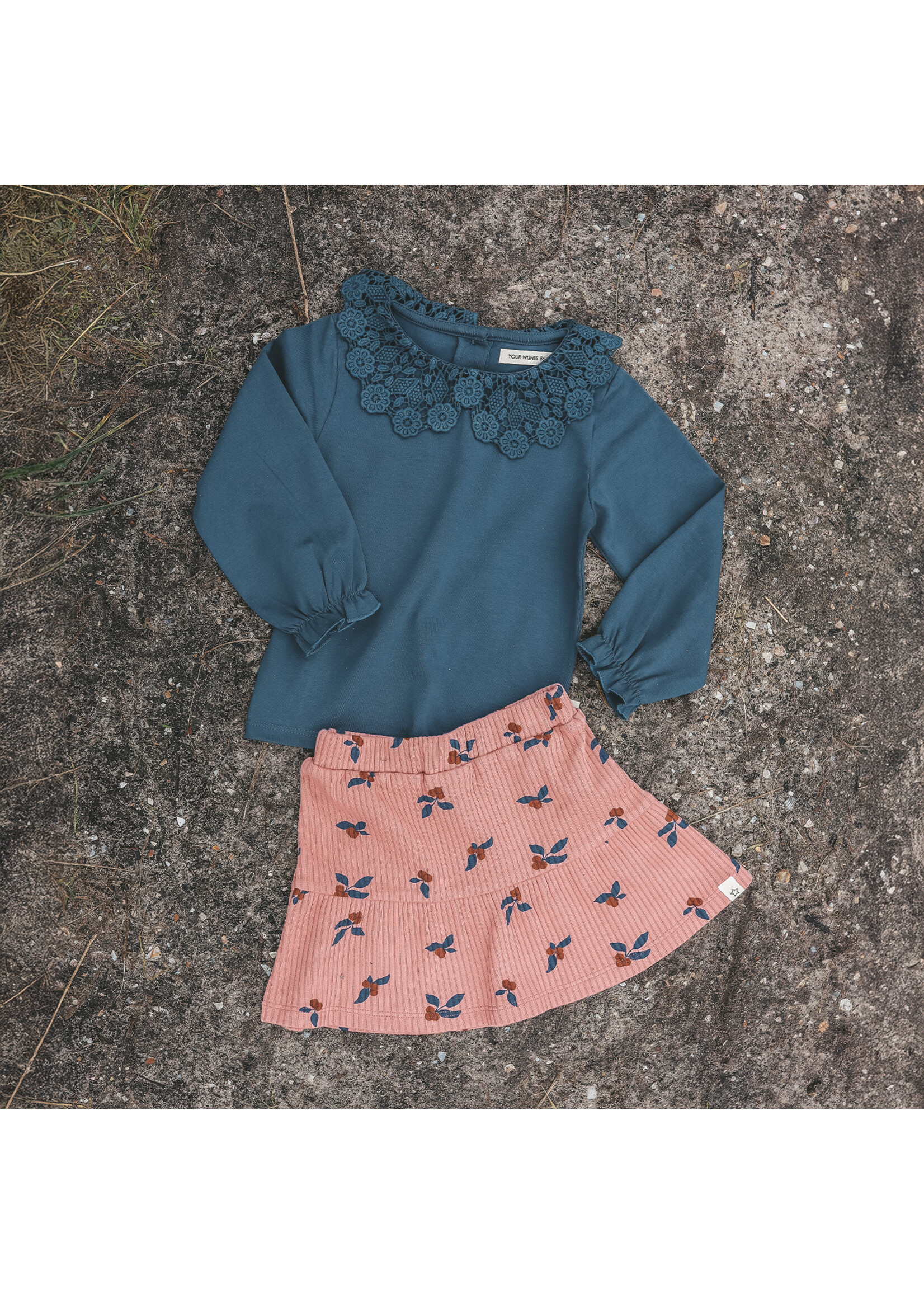 Your Wishes Frenck Knit - Crochet Longsleeve Blue Wing Tale