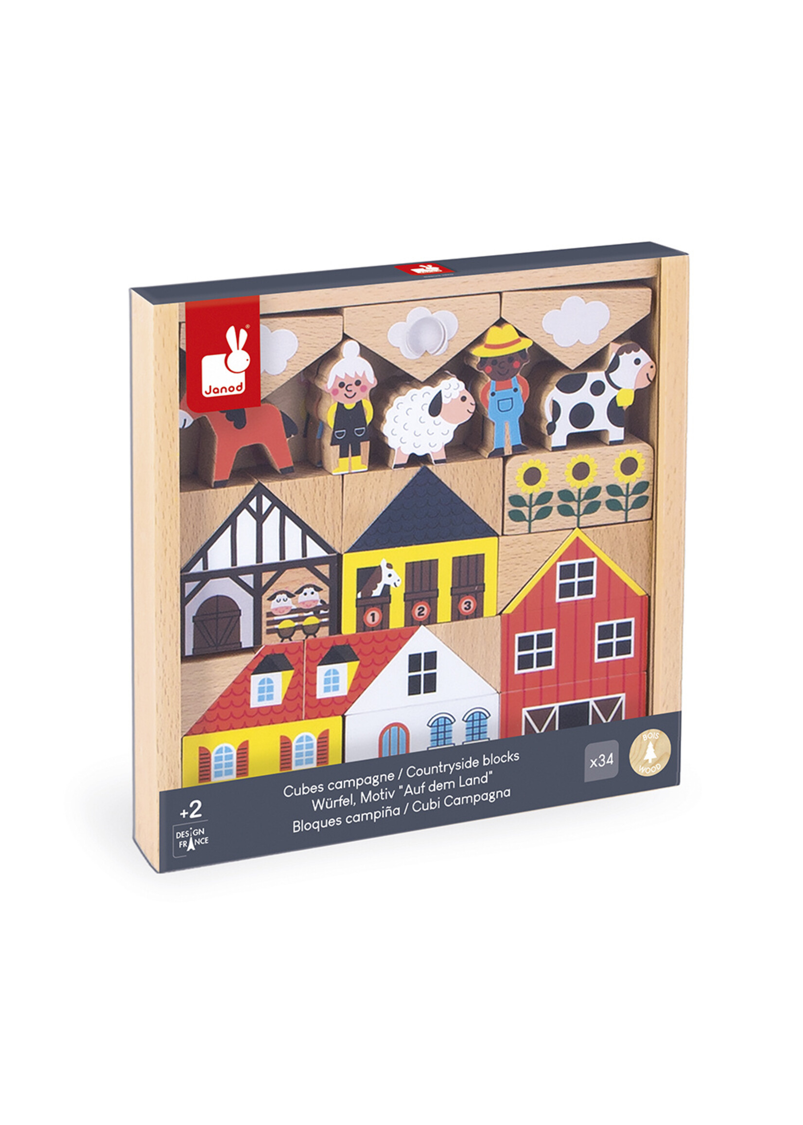 Janod Janod Crossroads - Blokkenset het Plattenland