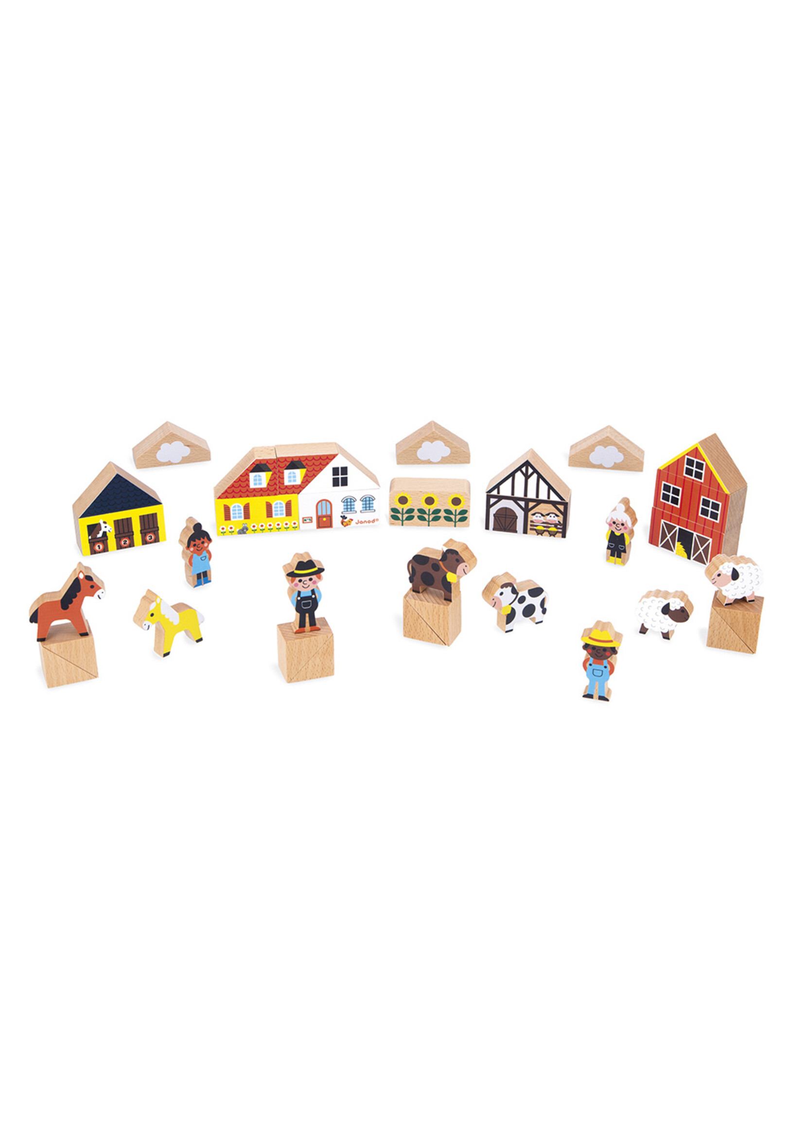 Janod Janod Crossroads - Blokkenset het Plattenland