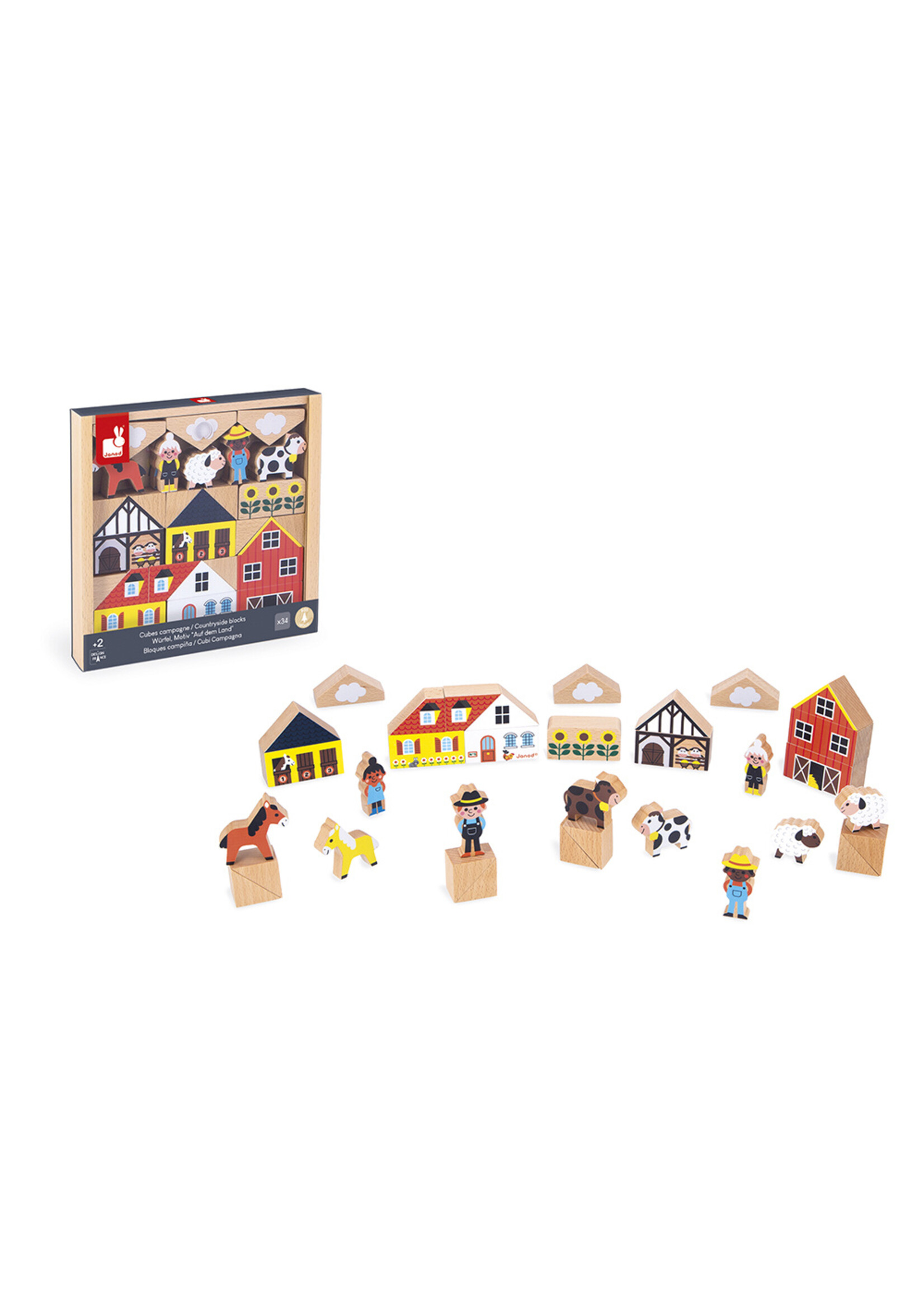 Janod Janod Crossroads - Blokkenset het Plattenland