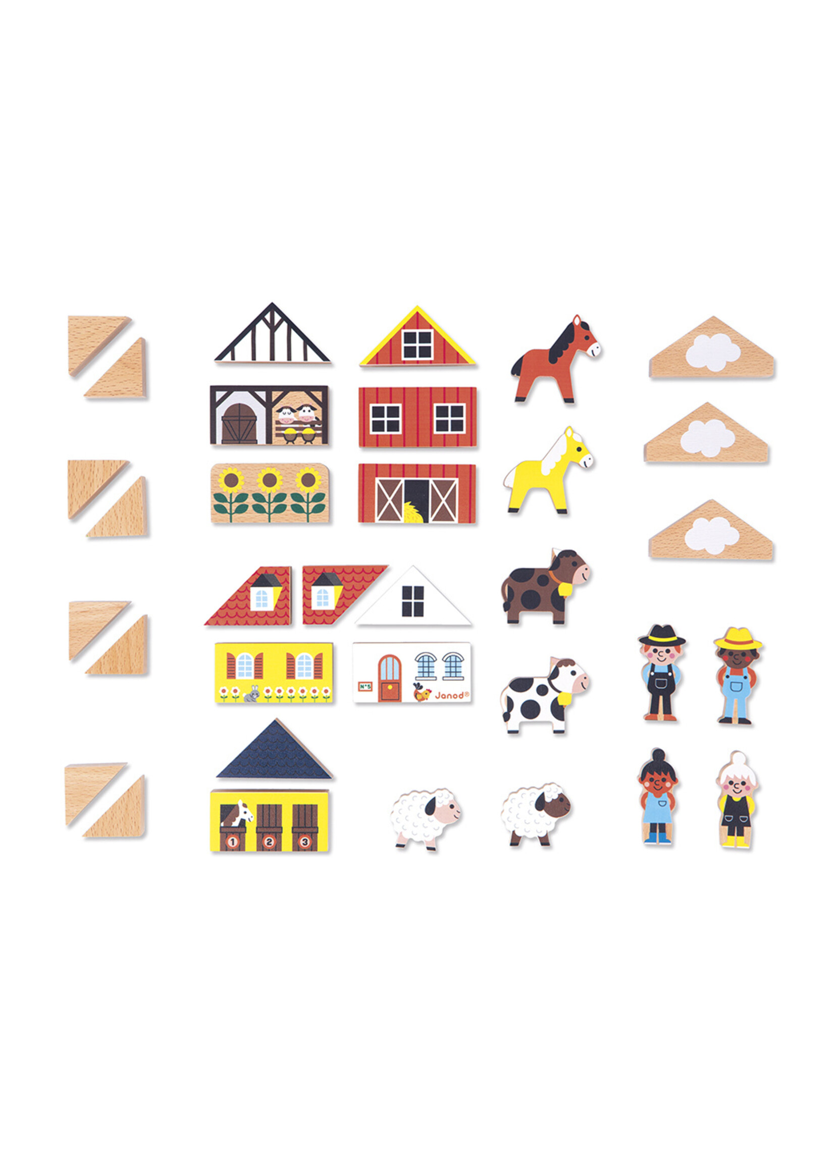 Janod Janod Crossroads - Blokkenset het Plattenland