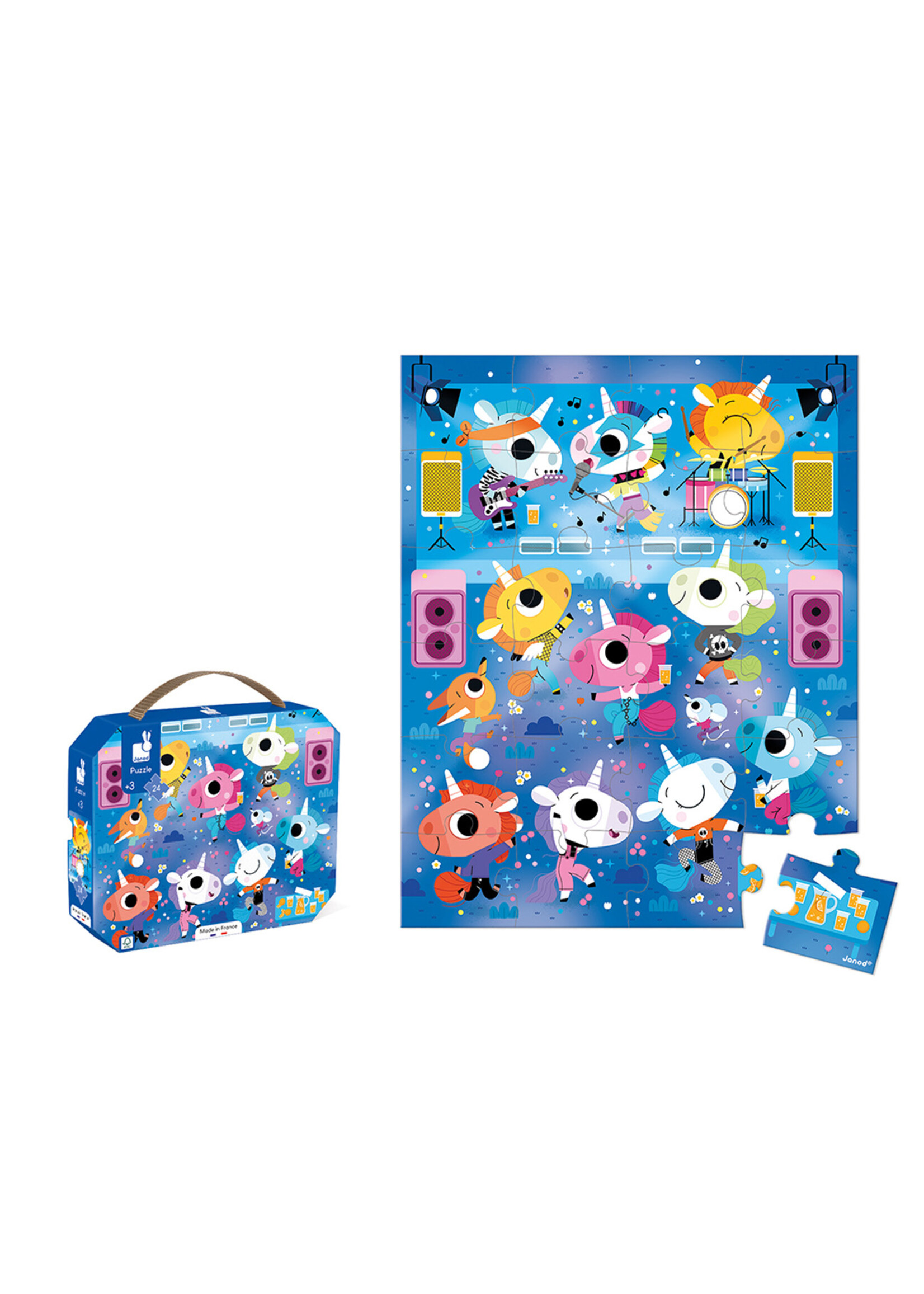 Janod Janod Puzzel - Eenhoorns Rock Concert 24 Stuks
