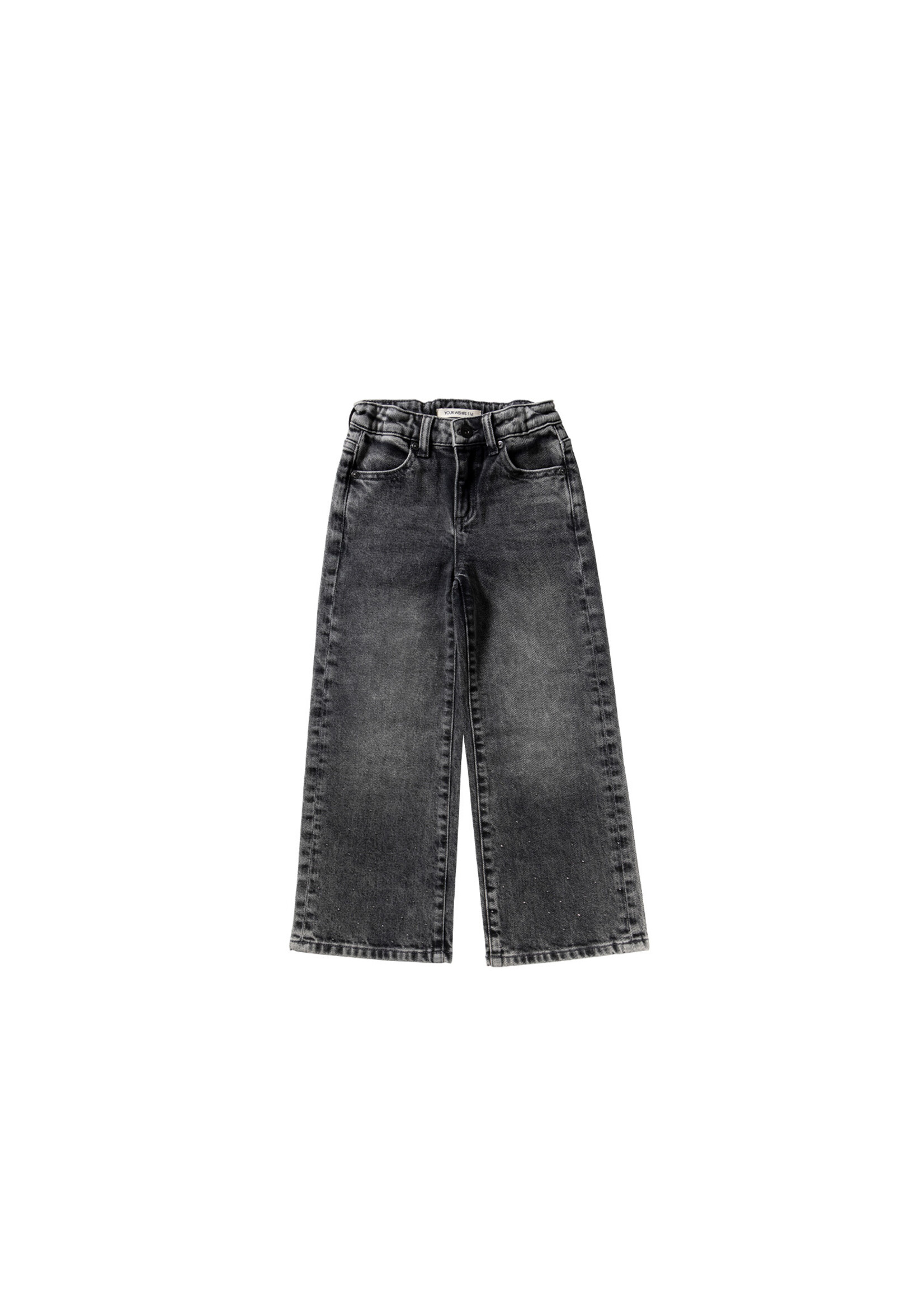 Your Wishes Your Wishes Wide Leg Glitter Jeans - Acid Grey