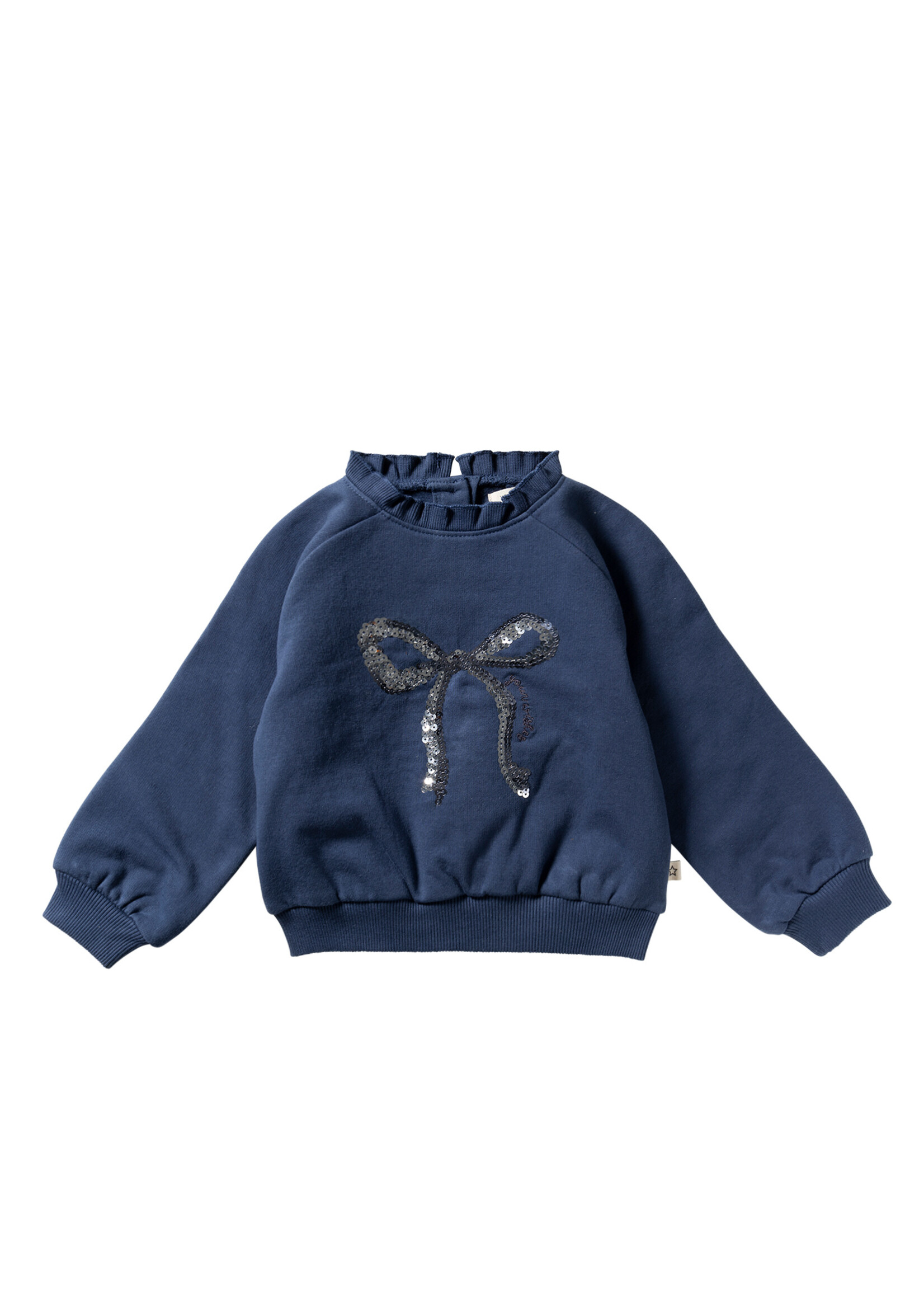 Your Wishes Bow - Ruffle sweater Insignia blue