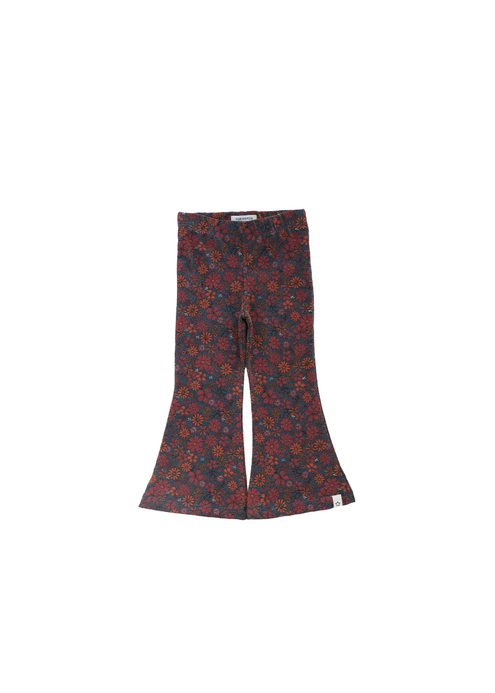 Your Wishes Glam flower - Flared legging Multicolor