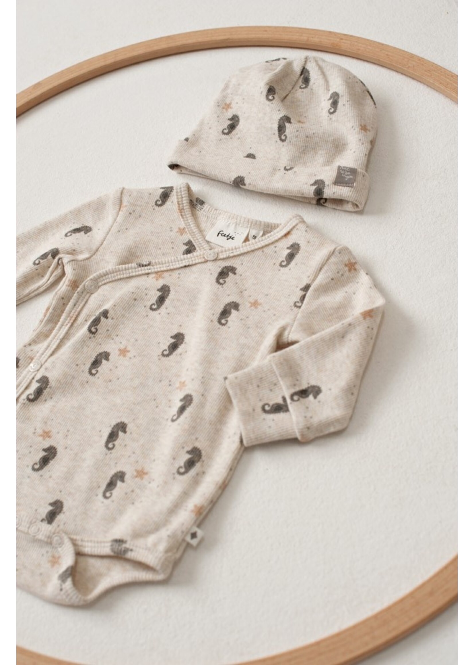 Feetje Wikkelromper Rib AOP - Sea Sweeties