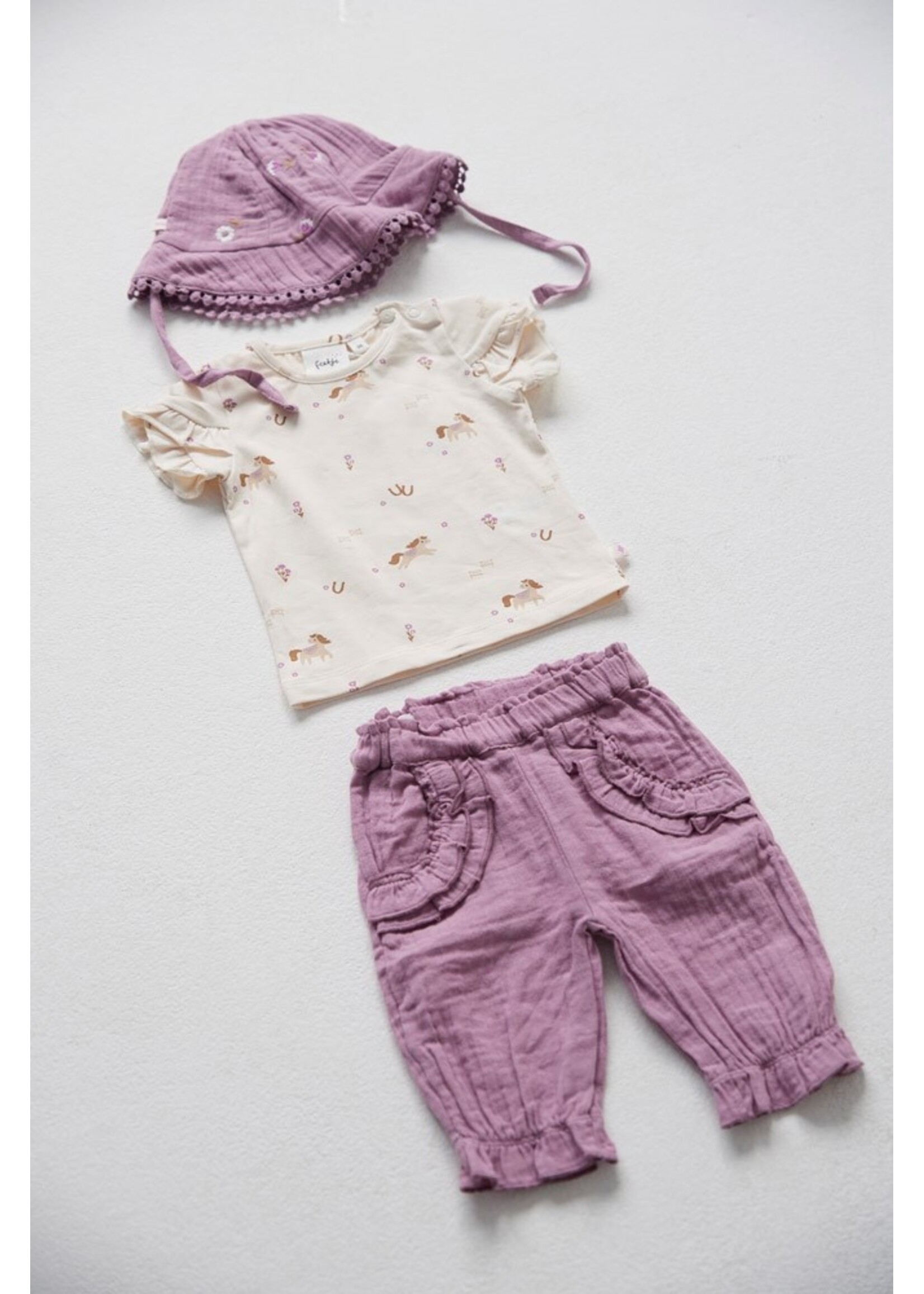 feeetje Zonnehoed Mousseline AO Embroidery - Flower Ranch