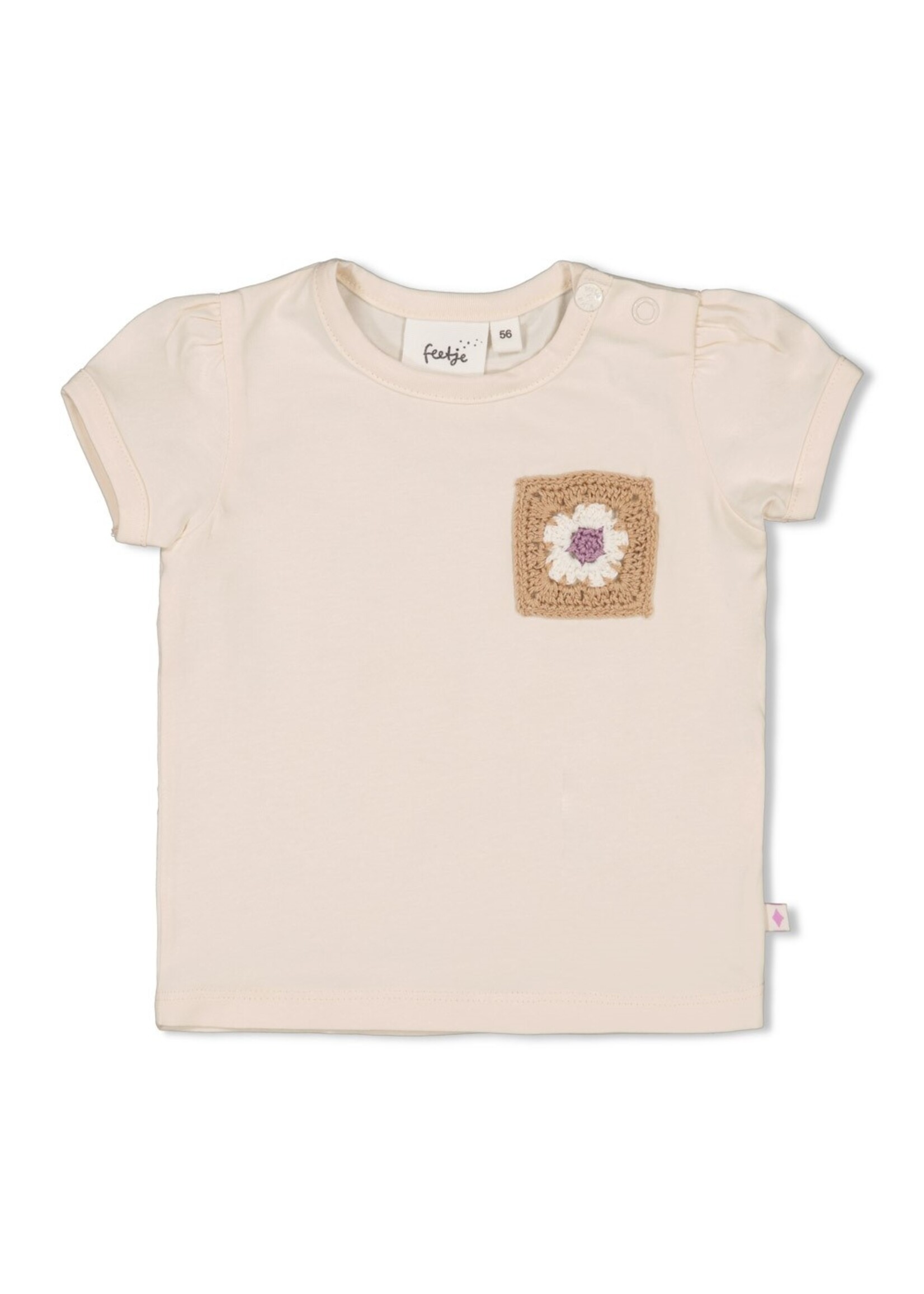 Feetje T-shirt Met Crochet Zakje - Flower Ranch