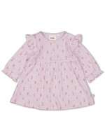 Feetje Jurk Pointelle Rib AOP - Flower Ranch
