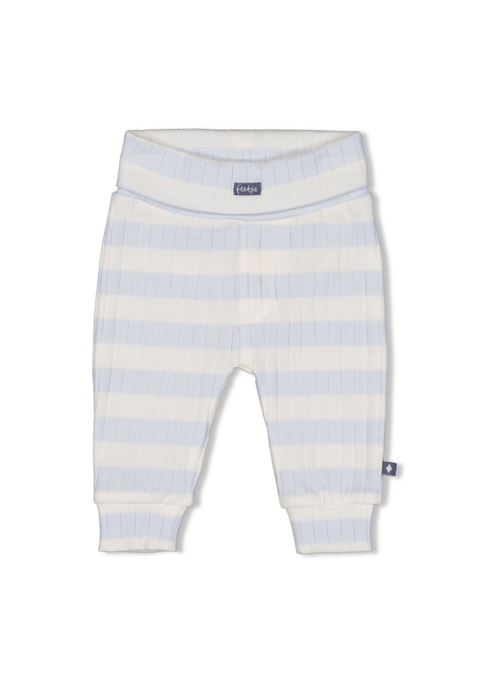 Feetje Broek Rib Met Streep - Blue Ocean