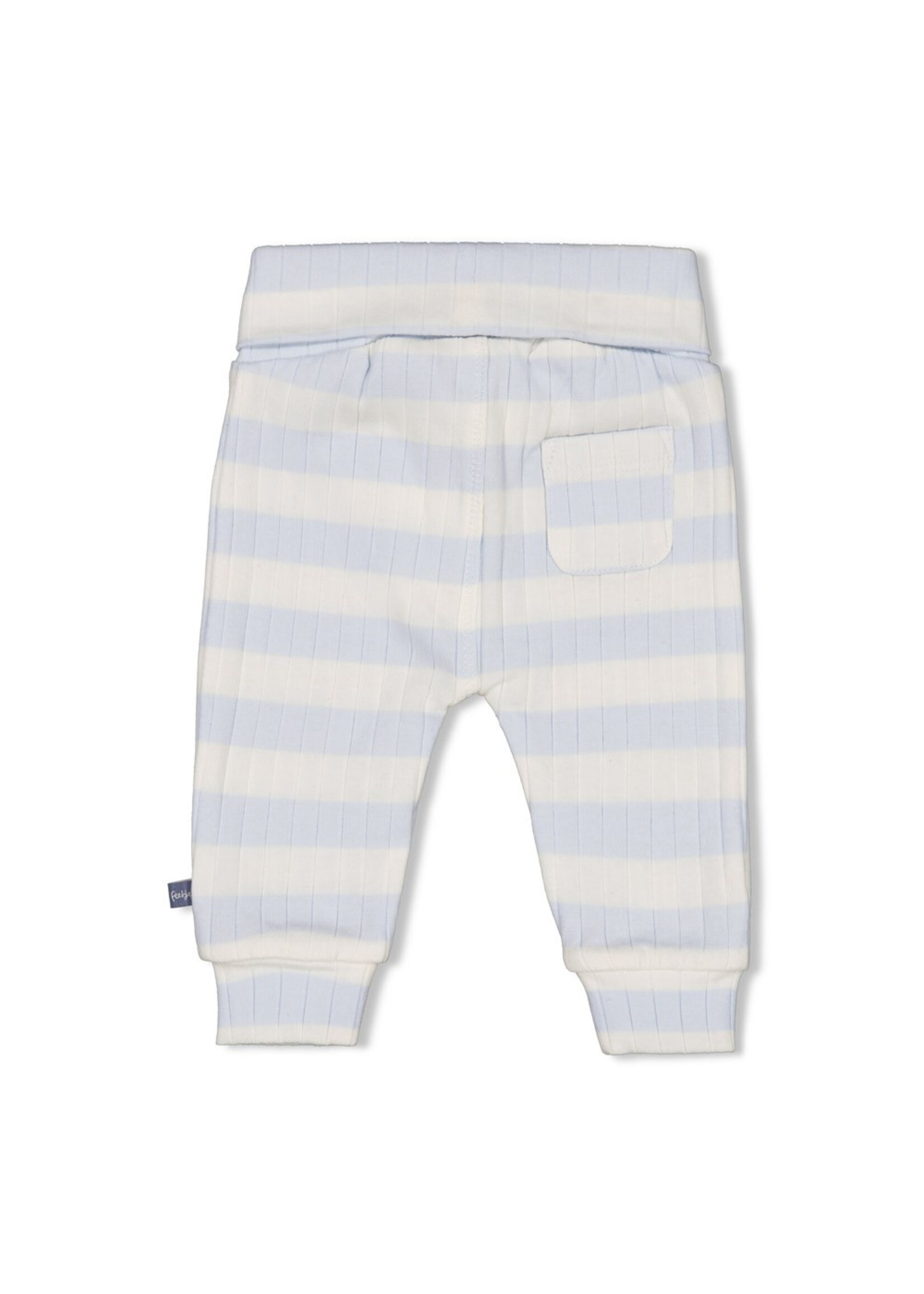 Feetje Broek Rib Met Streep - Blue Ocean
