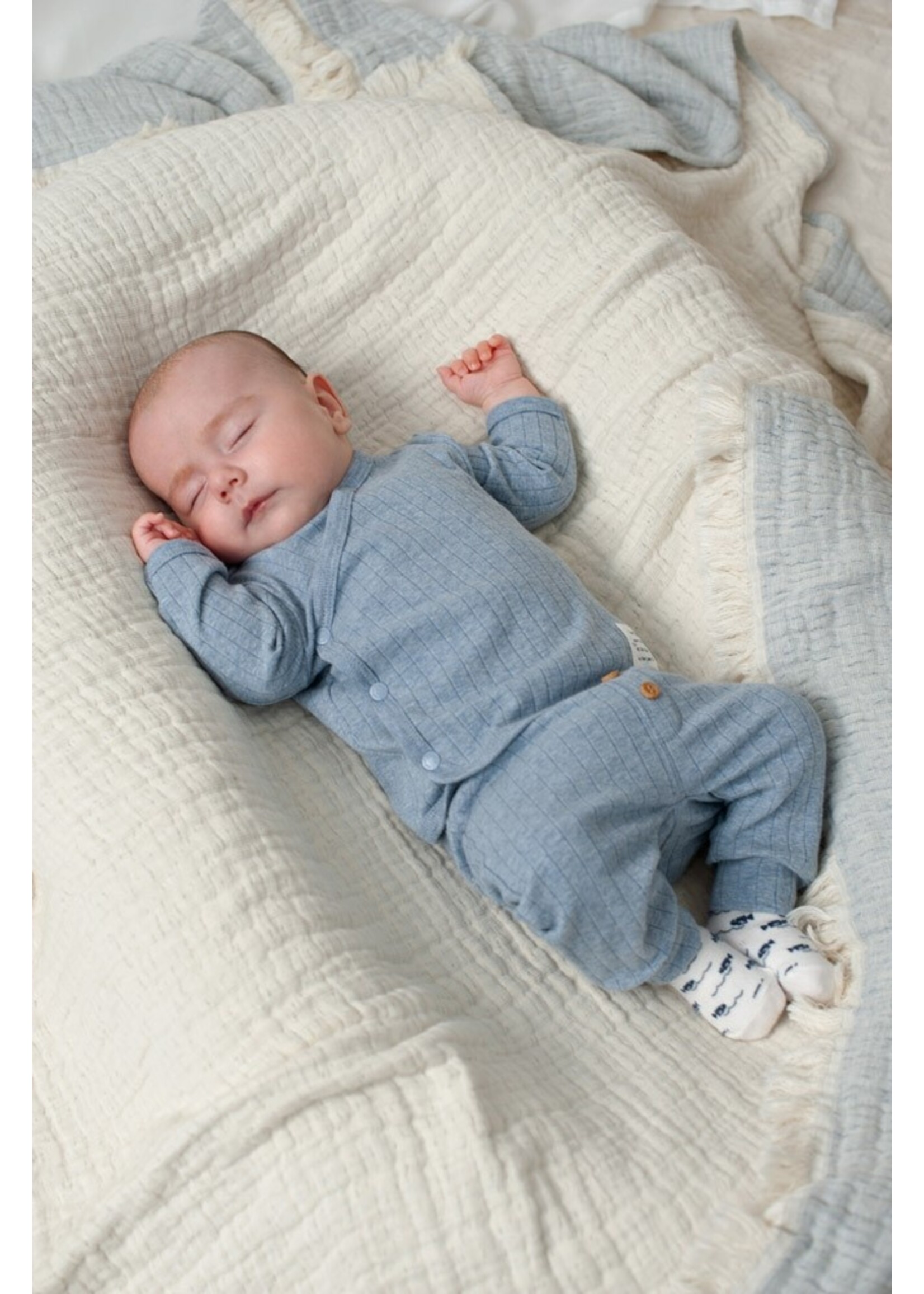 Feetje Overslagshirt Rib - Blue Ocean