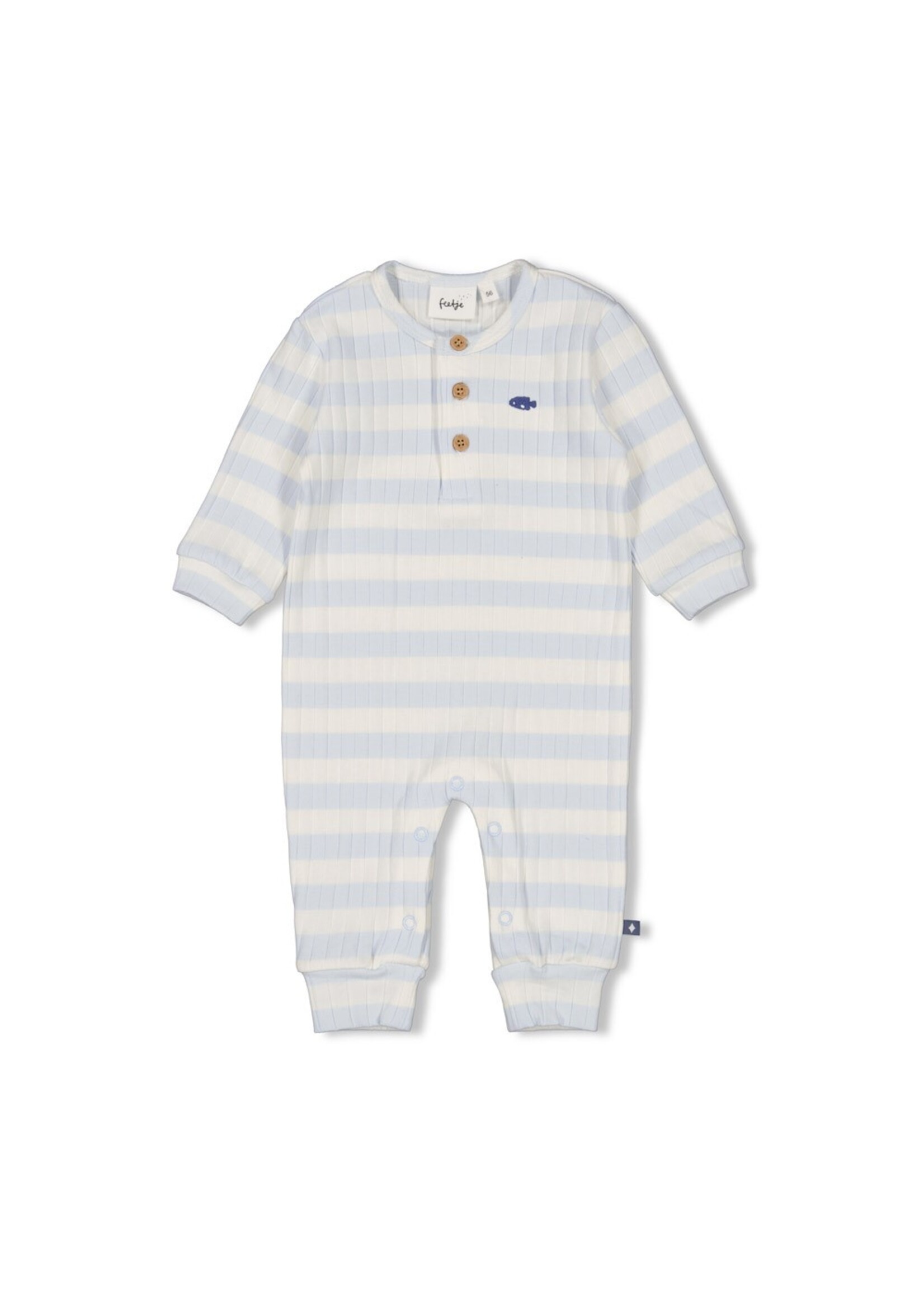 Feetje Pak Rib Met Streep - Blue Ocean