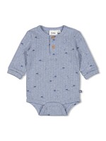Feetje Romper Rib AOP - Blue Ocean