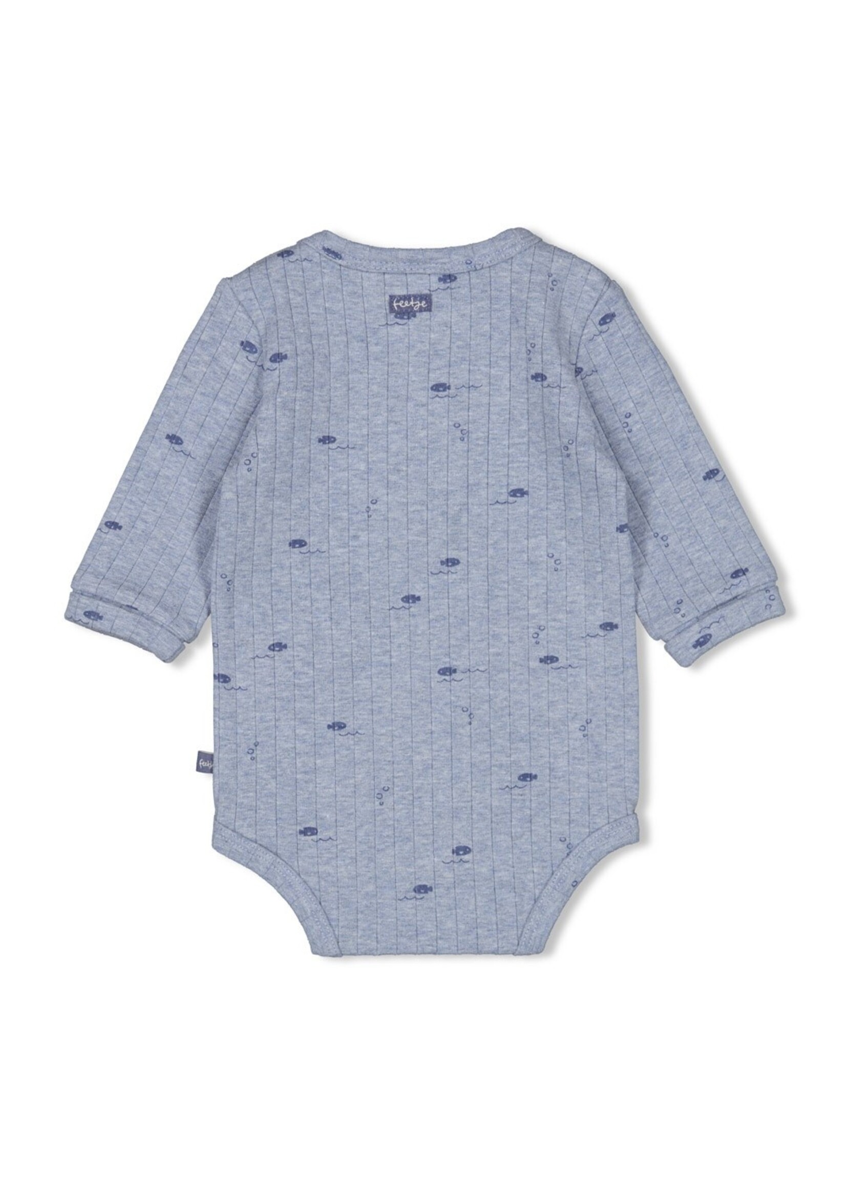 Feetje Romper Rib AOP - Blue Ocean