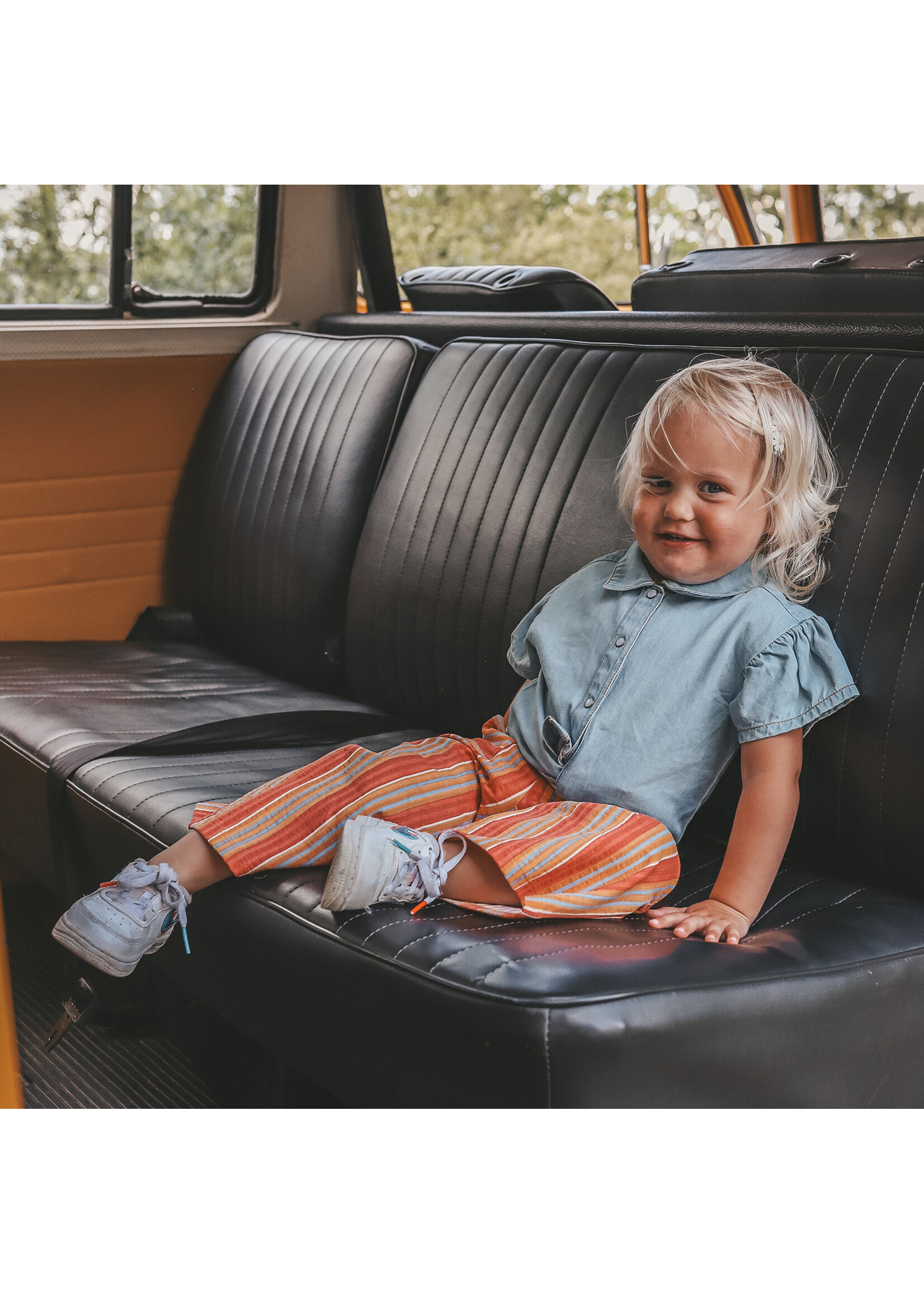 Your Wishes Cotton Denim Ruffle Blouse - Faint Blue