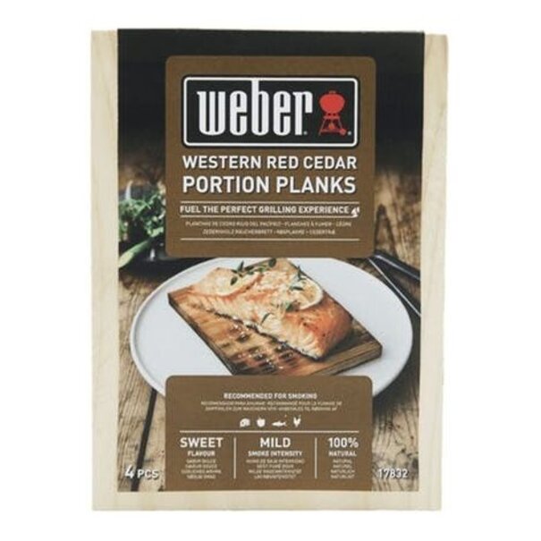 Weber Weber Western Red Cedar houten rookplanken - set 4 stuks