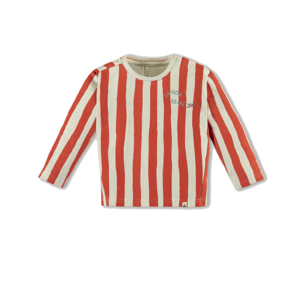 The New Chapter The New Chapter | Shirt Brushed Stripe - Red