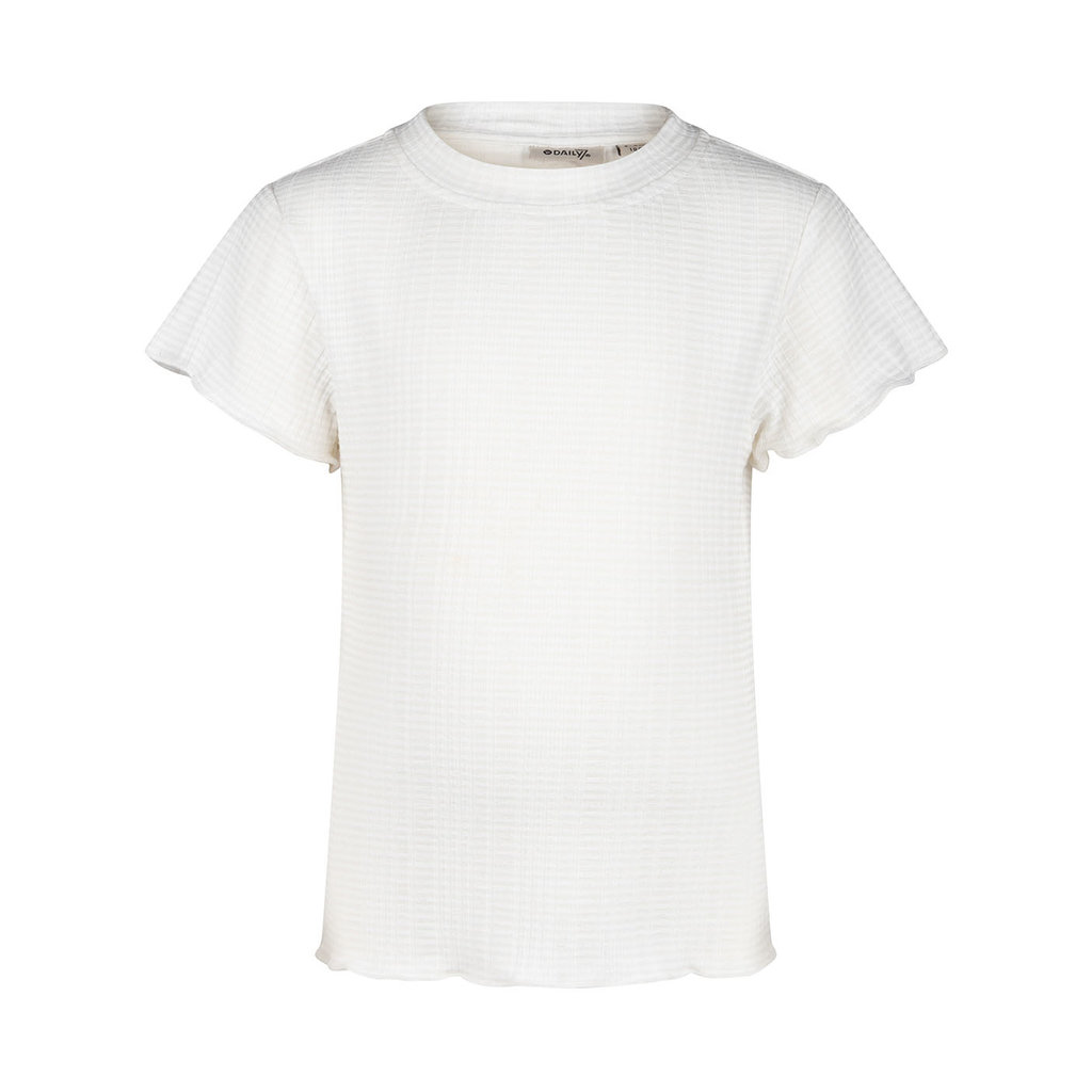 Daily7 | T-shirt SS Fancy Rib - Off White
