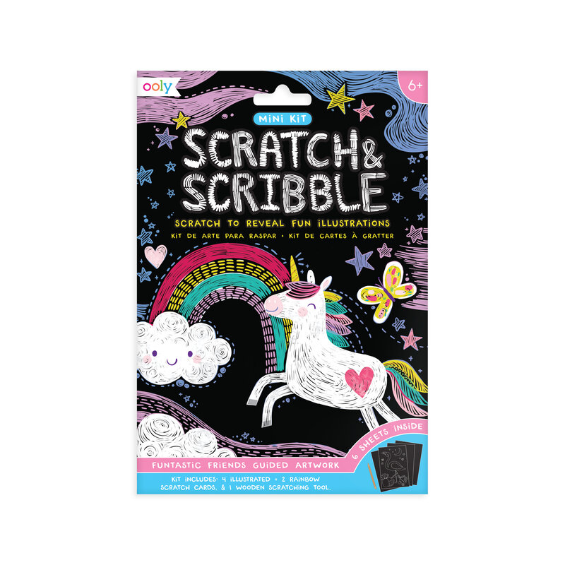 Ooly - Mini Scratch & Scribble Art Kit - Funtastic Friends