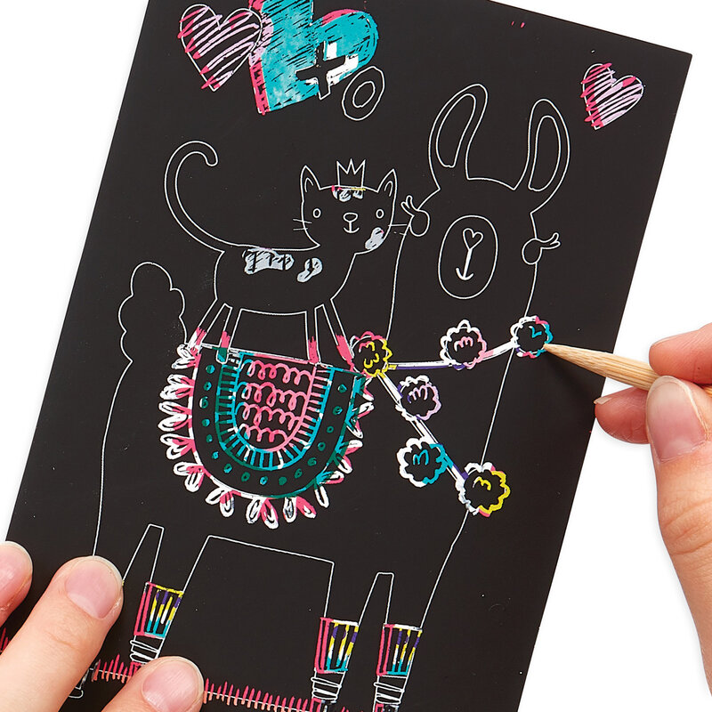 Ooly - Mini Scratch & Scribble Art Kit - Funtastic Friends
