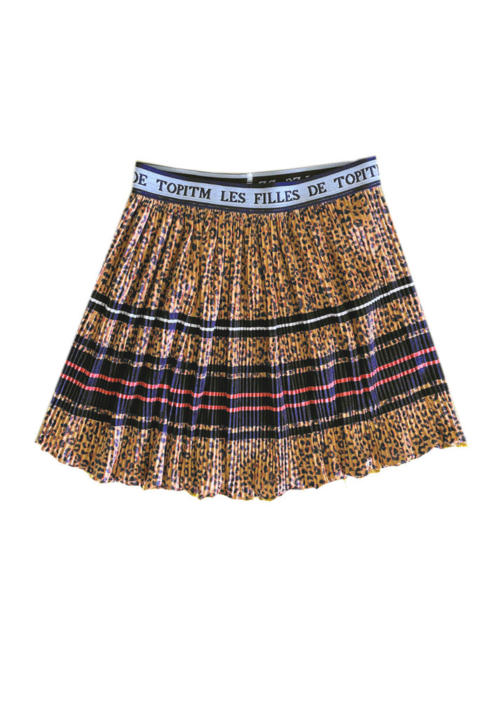 Lieve Skirt Velvet - Animal Plisee