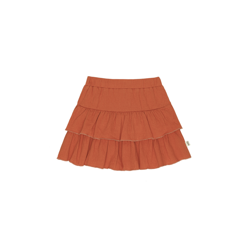 Ruffled Skirt - Red Coral