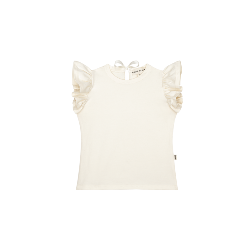 Ruffled Tee - Cream