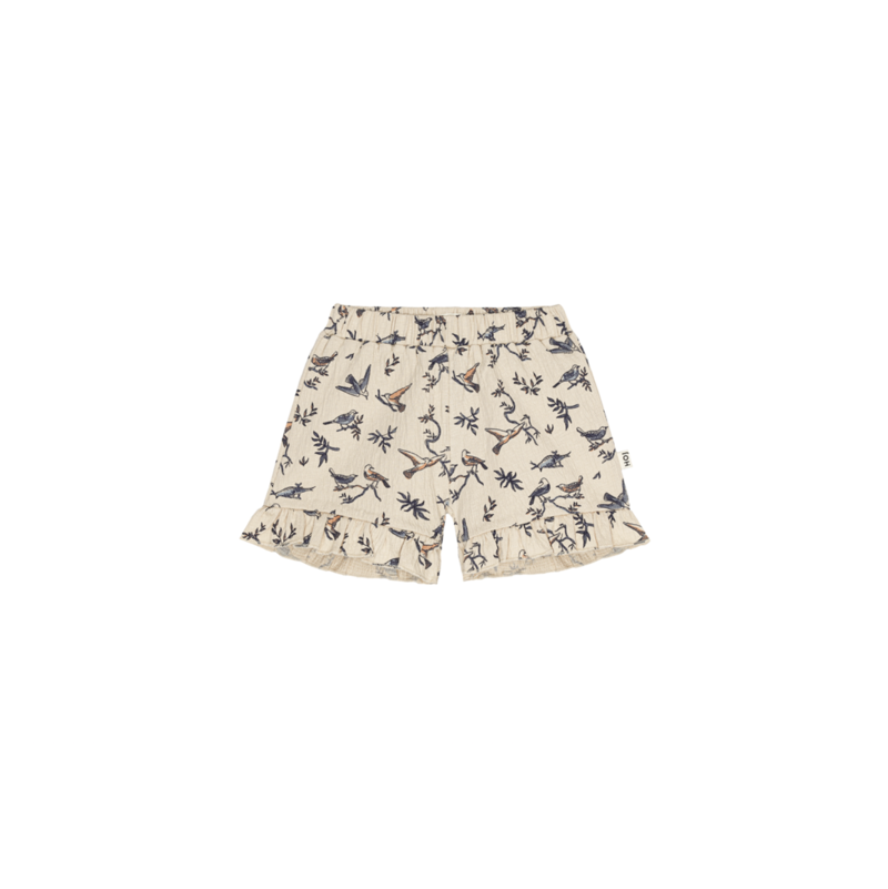 Ruffled Shorts - Botonical Birds