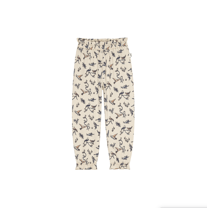 Summer Frill Pants - Botanical Birds