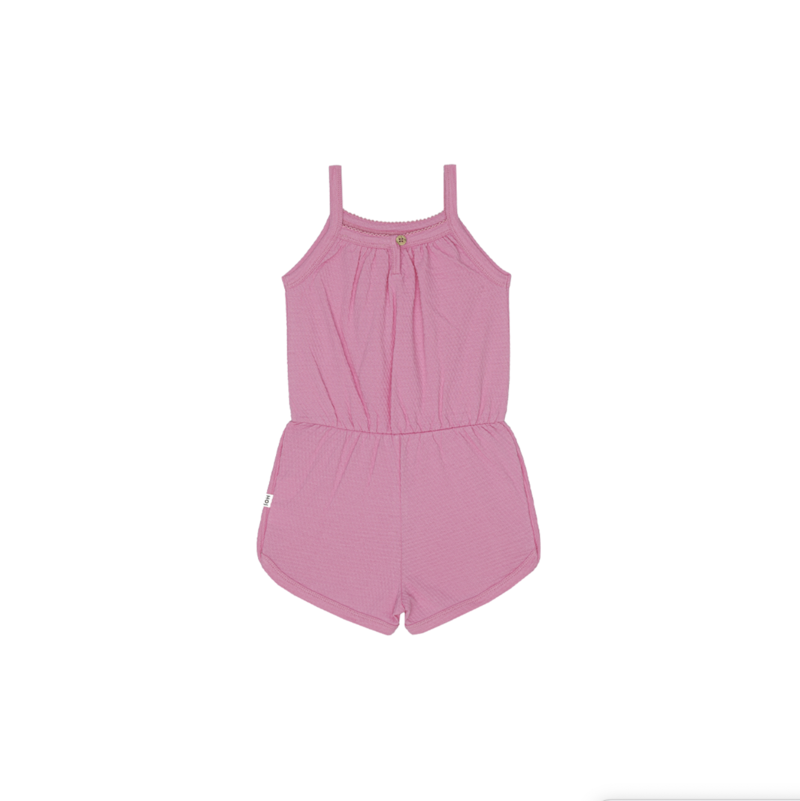 Spaghetti Jumpsuit - Flashy Pink Pointelle