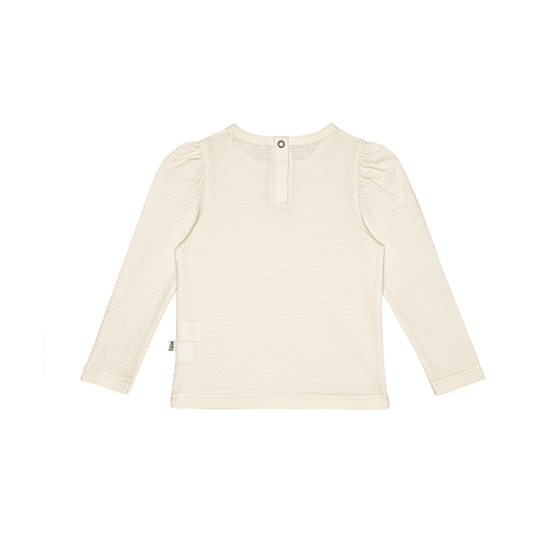 Puff Shoulder Tee - Cream Pointelle