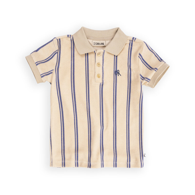 Stripes Blue - Polo t-shirt wt embroidery