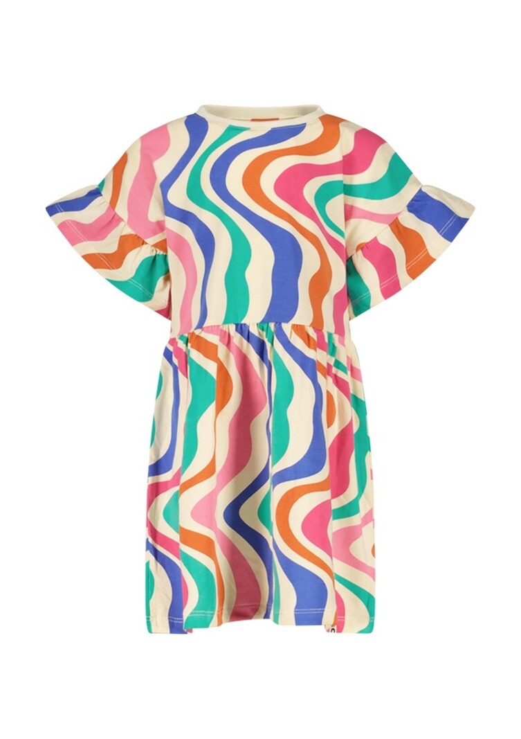 Let's get Groovy Dress Ruffled Sleeve-end