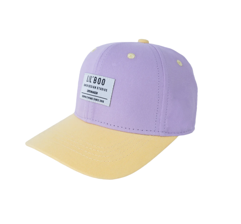 Organic Block Snapback - Purple/yellow