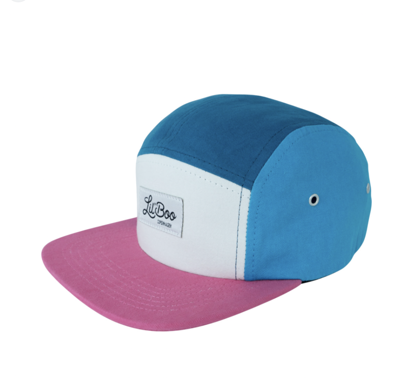 Block Cali 5 panels - Blue/off-white/pink